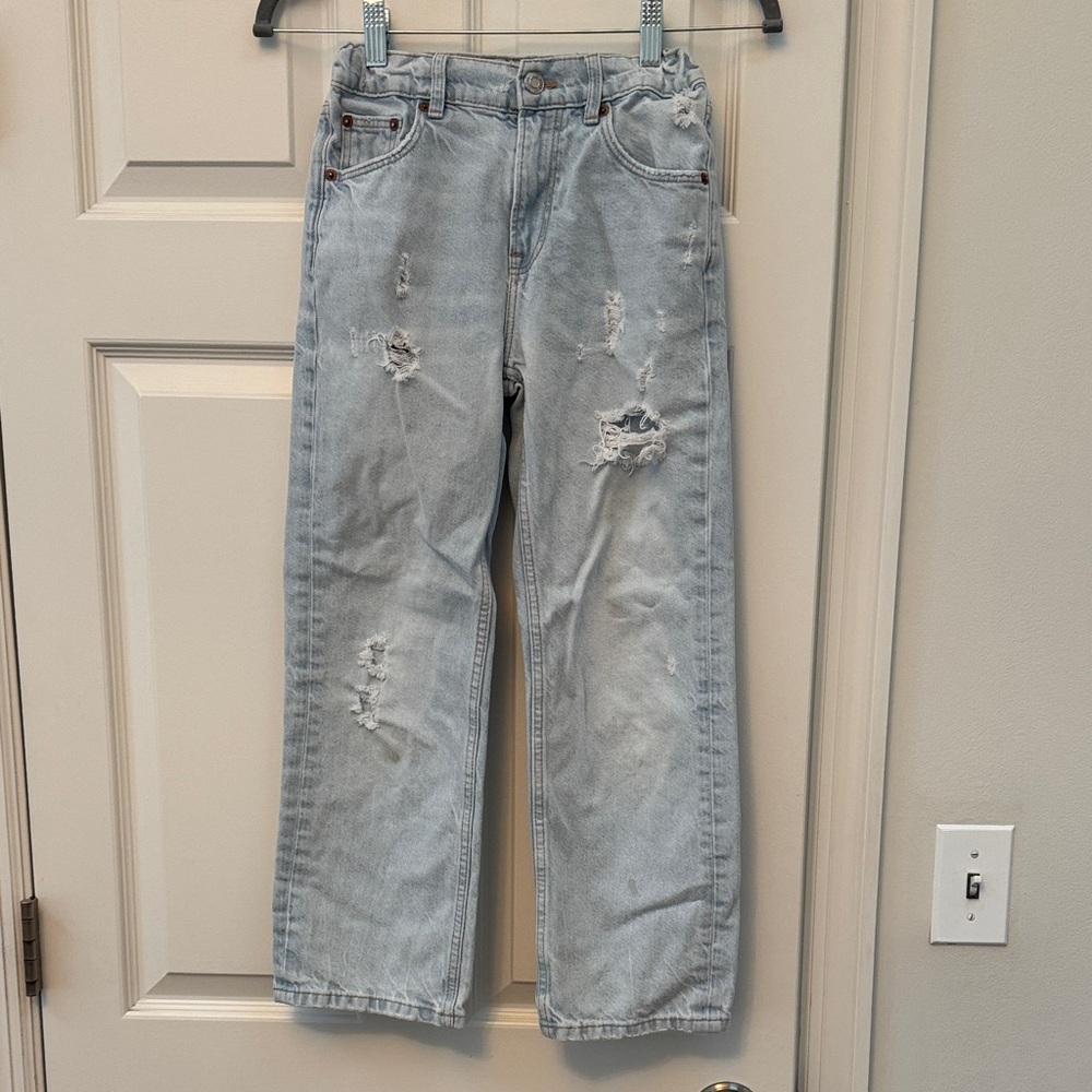 Zara Men's Light Blue Relaxed Jeans